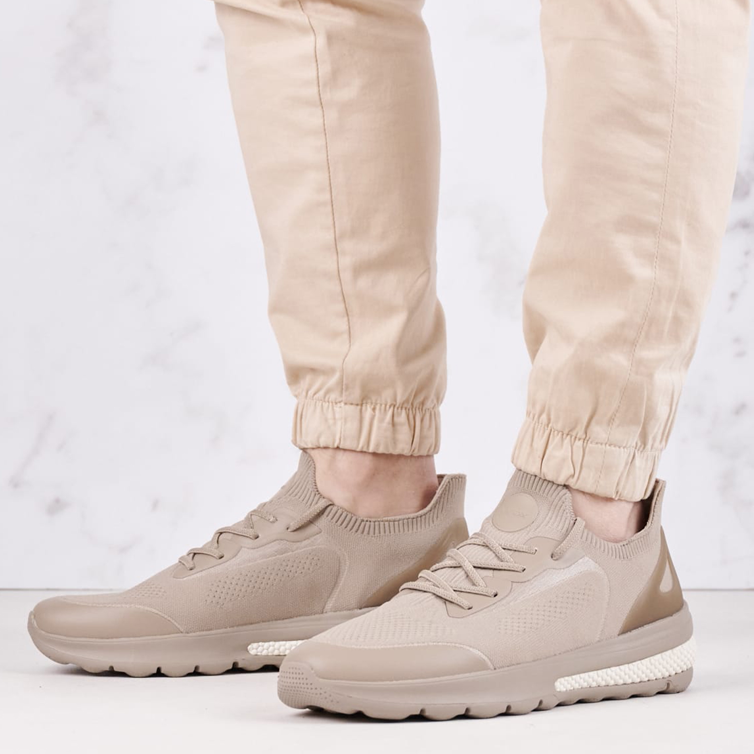 Ανδρικά Παπούτσια Casual U.Spherica.Actifa Μπεζ Ύφασμα Geox Ανδρικά Παπούτσια Casual U.Spherica.Actifa Μπεζ Ύφασμα Geox