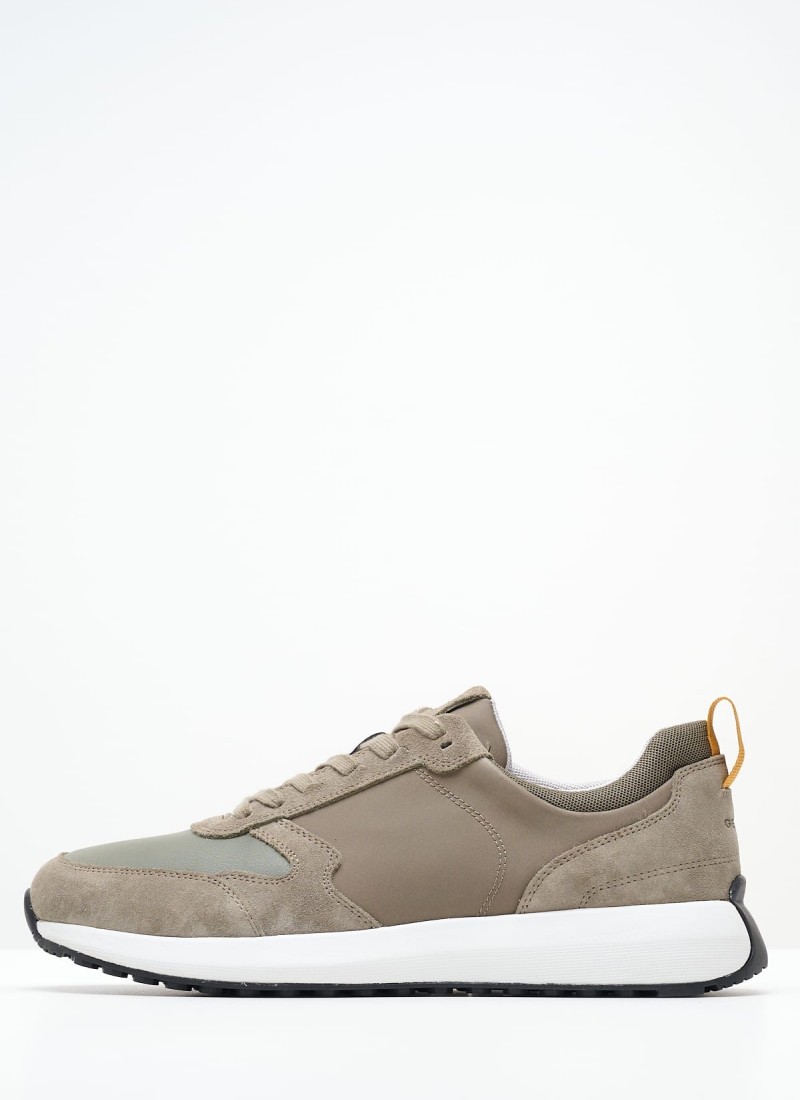 Men Casual Shoes from the Geox brand Volpiano Olive Buckskin