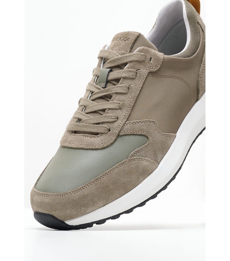 Men Casual Shoes Volpiano Olive Buckskin Geox