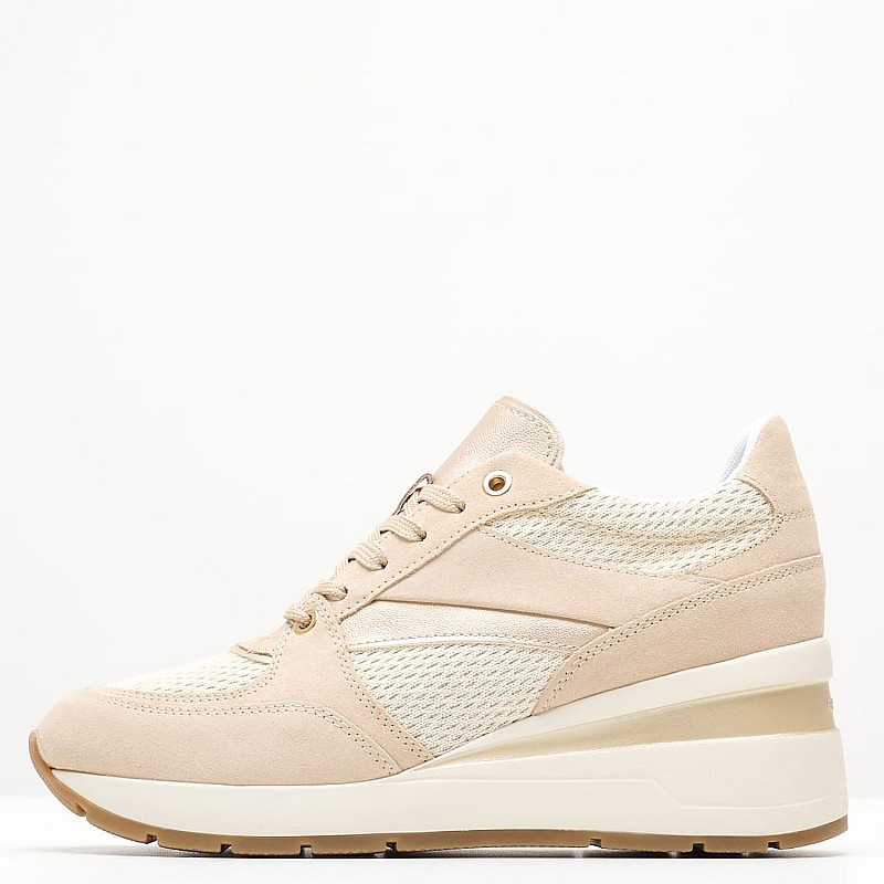 Women Casual Shoes Zosma.High Beige Buckskin Geox