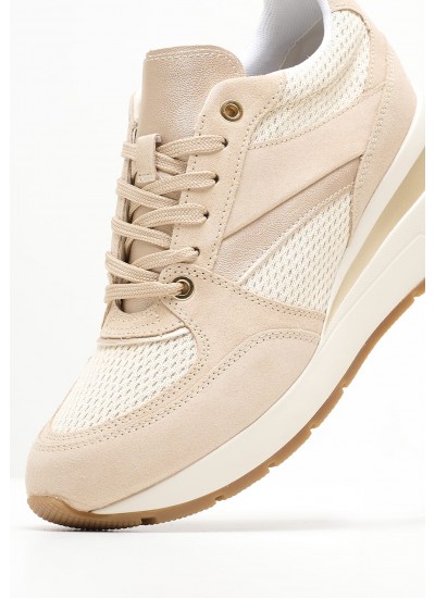 Women Casual Shoes Zosma.High Beige Buckskin Geox