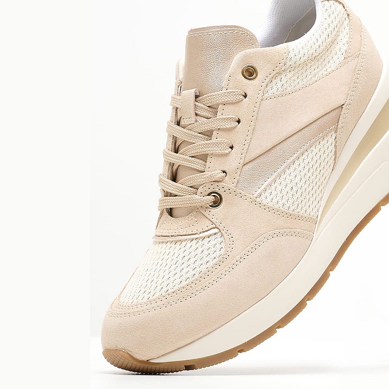 Women Casual Shoes Zosma.High Beige Buckskin Geox