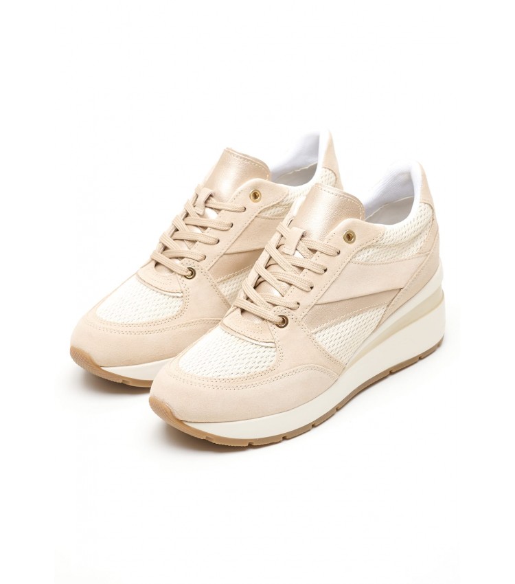 Women Casual Shoes Zosma.High Beige Buckskin Geox