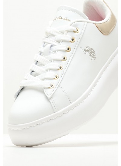 Γυναικεία Παπούτσια Casual Britny001 Άσπρο ECOleather U.S. Polo Assn.