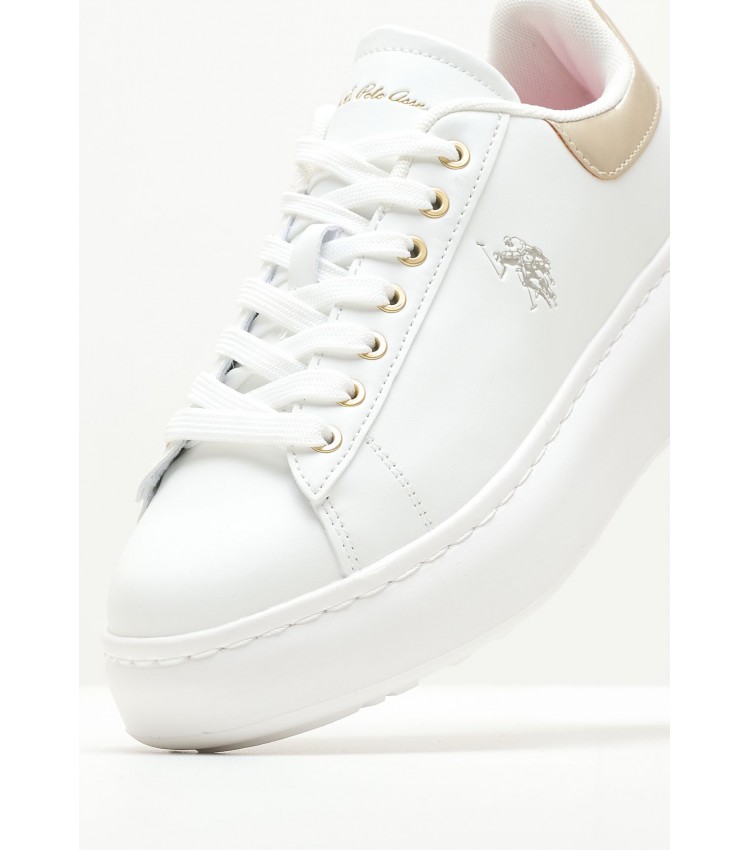 Γυναικεία Παπούτσια Casual Britny001 Άσπρο ECOleather U.S. Polo Assn.