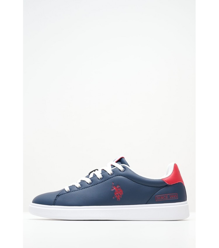 Men Casual Shoes Byron001 Blue ECOleather U.S. Polo Assn.