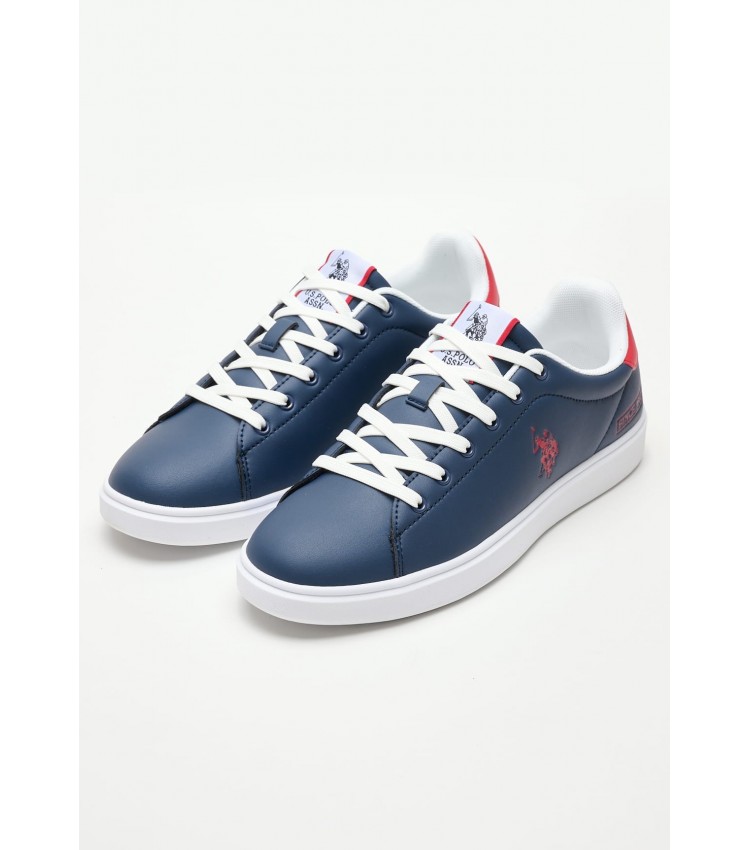 Men Casual Shoes Byron001 Blue ECOleather U.S. Polo Assn.