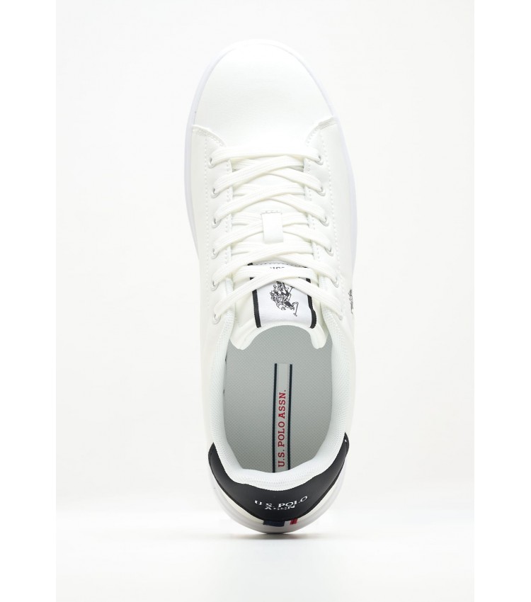 Ανδρικά Παπούτσια Casual Byron001 Άσπρο ECOleather U.S. Polo Assn.