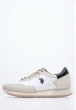 Ανδρικά Παπούτσια Casual Cleef006 Άσπρο Δέρμα Καστόρι U.S. Polo Assn.