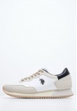 Men Casual Shoes Cleef006 White Buckskin U.S. Polo Assn.