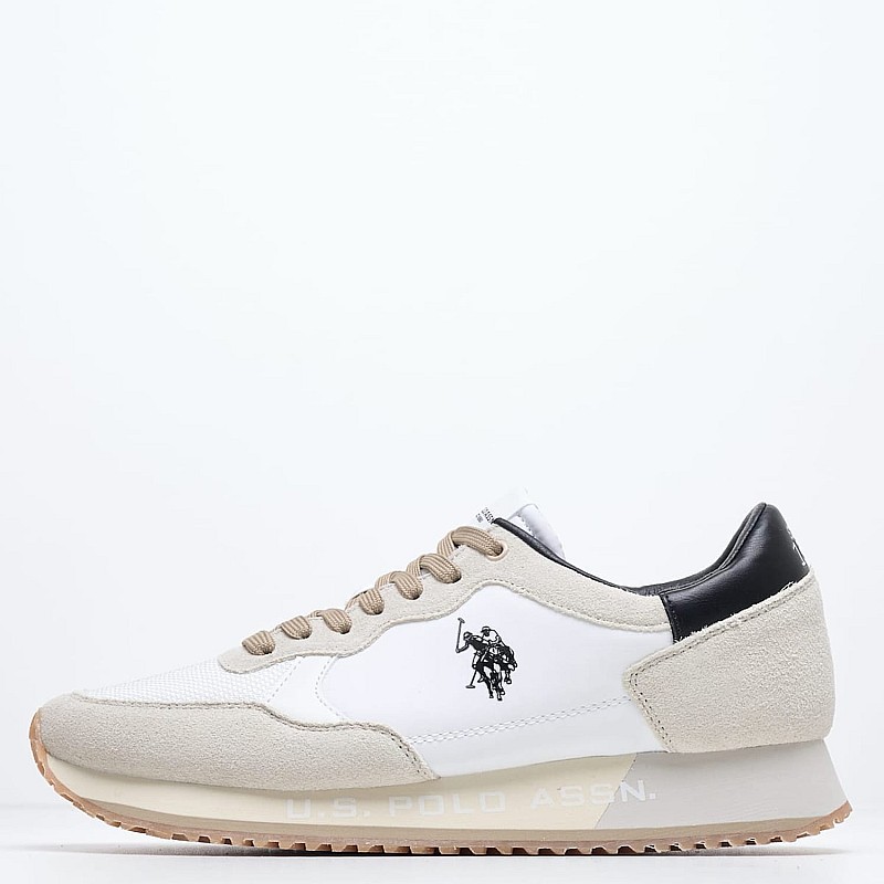 Men Casual Shoes Cleef006 White Buckskin U.S. Polo Assn.