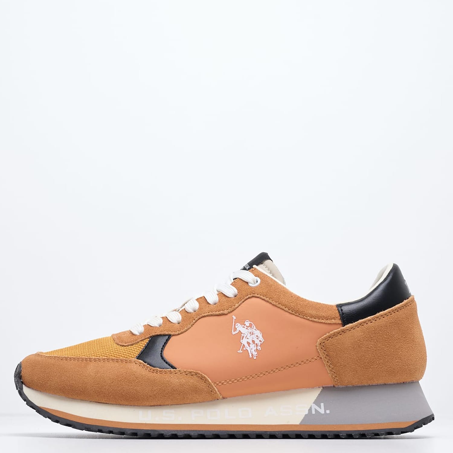 Ανδρικά Παπούτσια Casual Cleef006 Πορτοκαλί Δέρμα Καστόρι U.S. Polo Assn.
