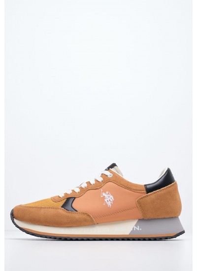 Men Casual Shoes Cleef006 Orange Buckskin U.S. Polo Assn.