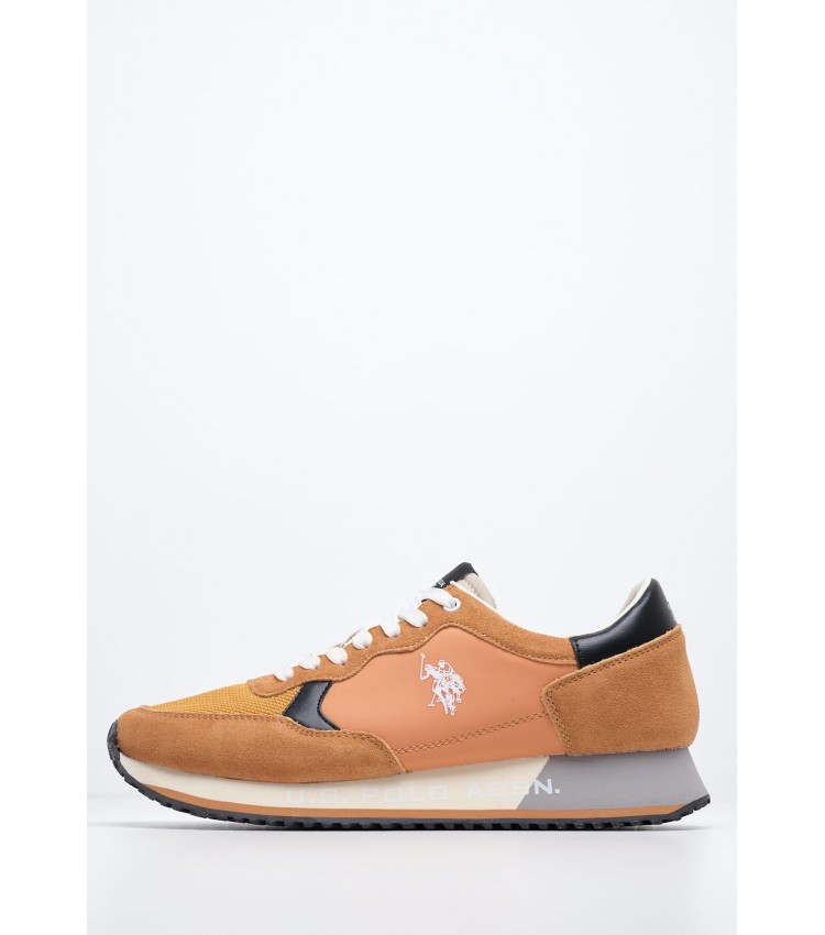 Men Casual Shoes Cleef006 Orange Buckskin U.S. Polo Assn.