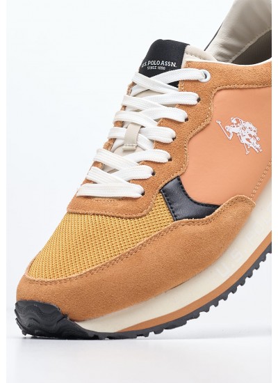 Men Casual Shoes Cleef006 Orange Buckskin U.S. Polo Assn.