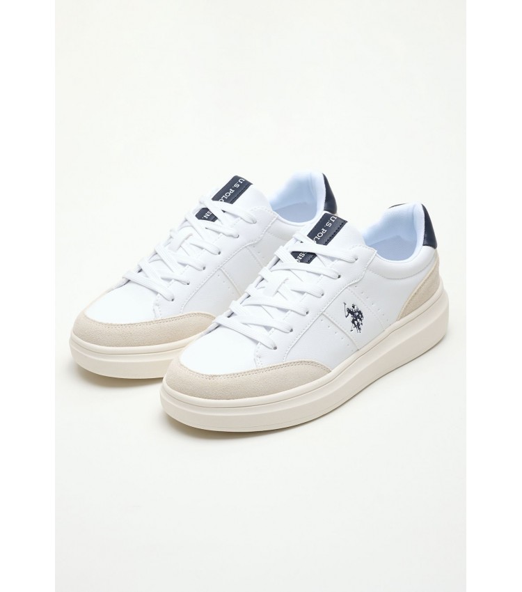Men Casual Shoes Cody003.B White ECOleather U.S. Polo Assn.