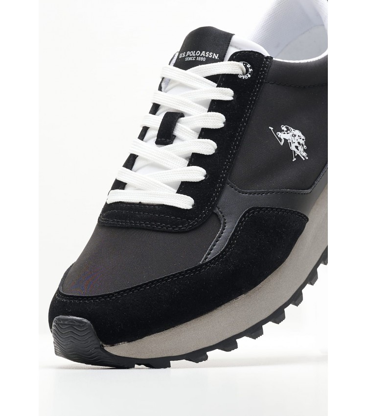 Men Casual Shoes Jasper001 Black ECOleather U.S. Polo Assn.