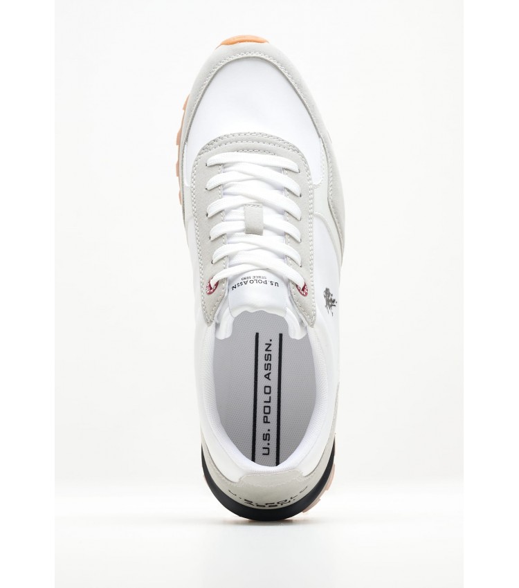 Ανδρικά Παπούτσια Casual Jasper001 Άσπρο ECOleather U.S. Polo Assn.