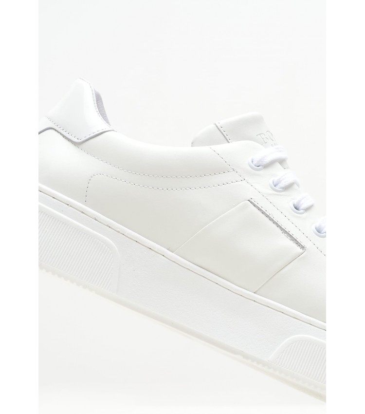 Ανδρικά Παπούτσια Casual Z521 Άσπρο Δέρμα Boss shoes