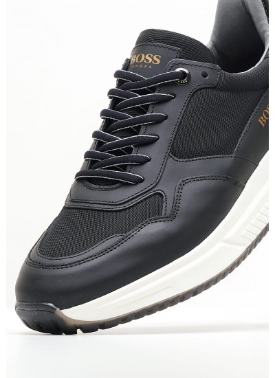 Ανδρικά Παπούτσια Casual Z640 Μαύρο Δέρμα Boss shoes