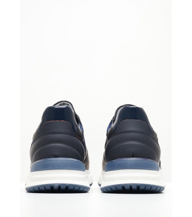 Ανδρικά Παπούτσια Casual Z640 Μπλε Δέρμα Boss shoes