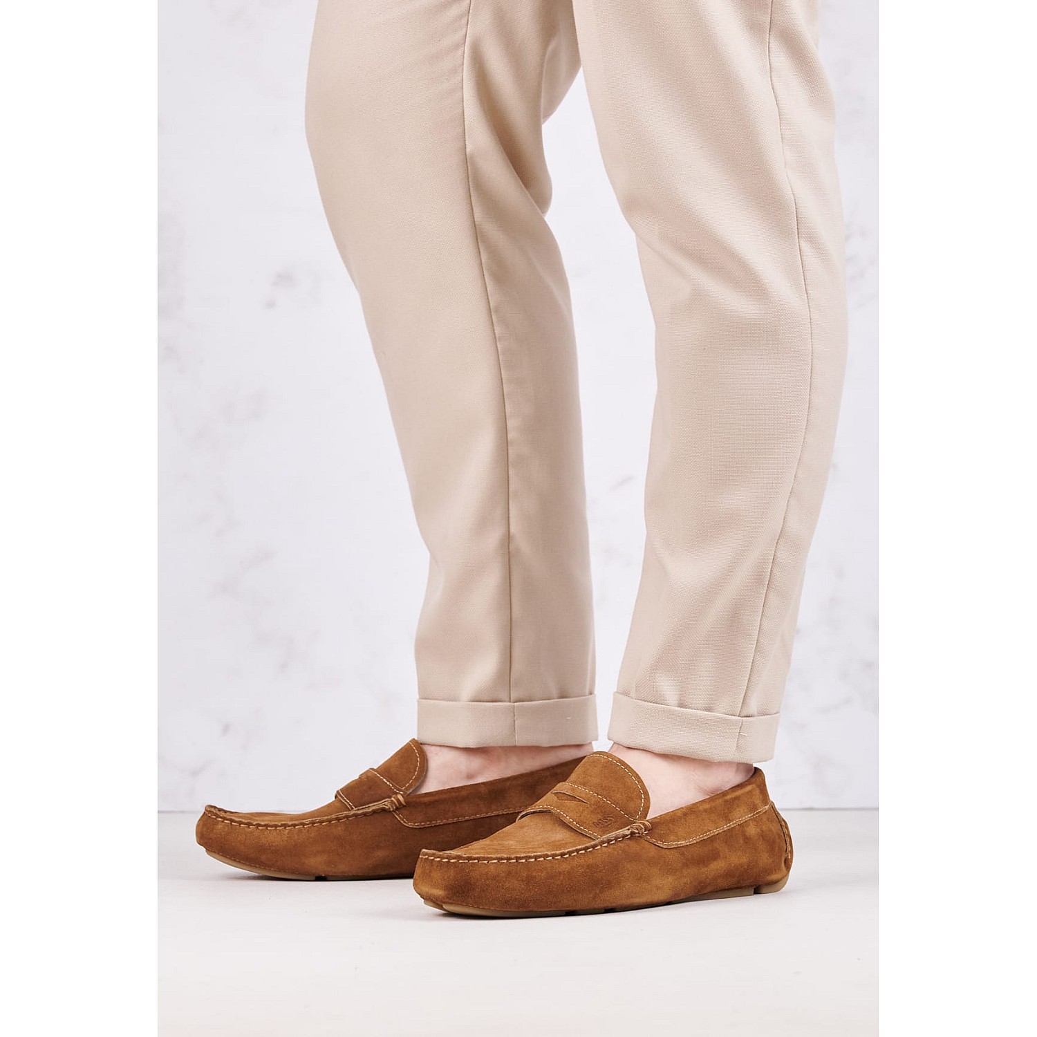 Ανδρικά Μοκασίνια Z6890.Suede Ταμπά Δέρμα Καστόρι Boss shoes Ανδρικά Μοκασίνια Z6890.Suede Ταμπά Δέρμα Καστόρι Boss shoes