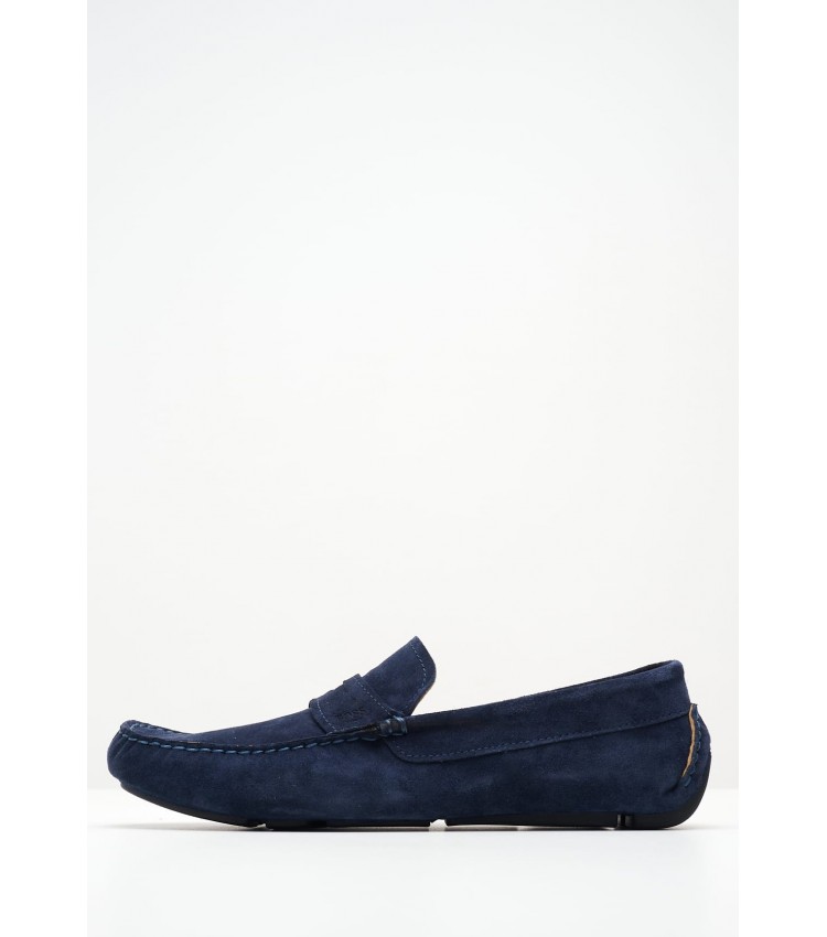 Men Moccasins Z6890.Suede Blue Buckskin Boss shoes