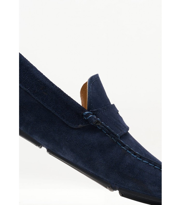 Men Moccasins Z6890.Suede Blue Buckskin Boss shoes