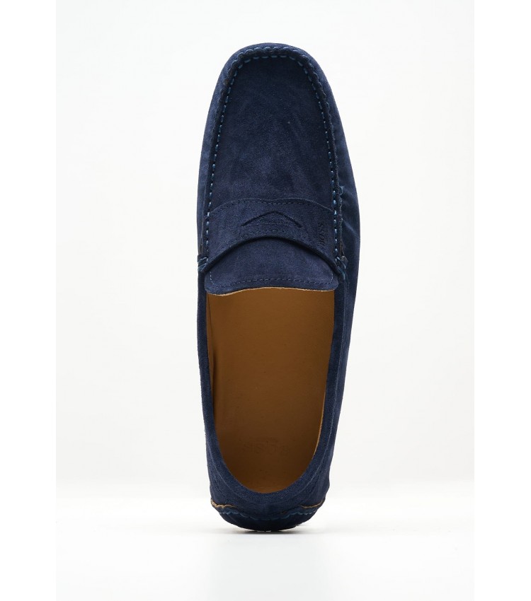 Men Moccasins Z6890.Suede Blue Buckskin Boss shoes