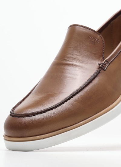 Ανδρικά Μοκασίνια S6890.EPS Μαύρο Δέρμα Boss shoes