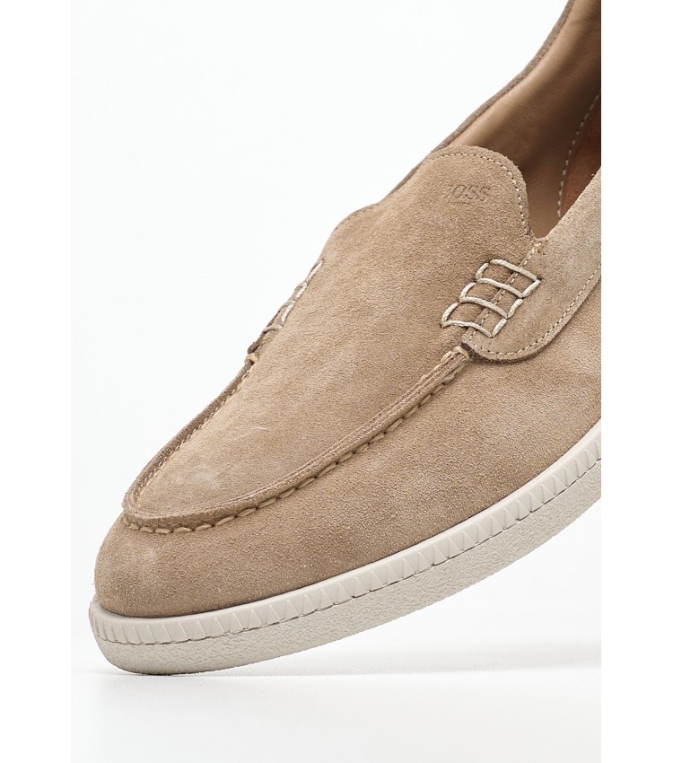 Men Moccasins Z7461 Beige Buckskin Boss shoes