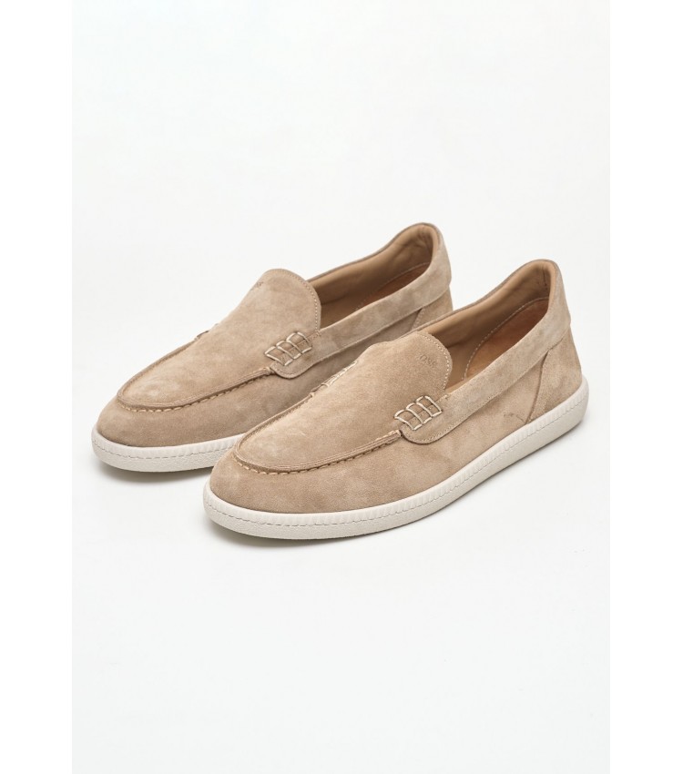 Men Moccasins Z7461 Beige Buckskin Boss shoes