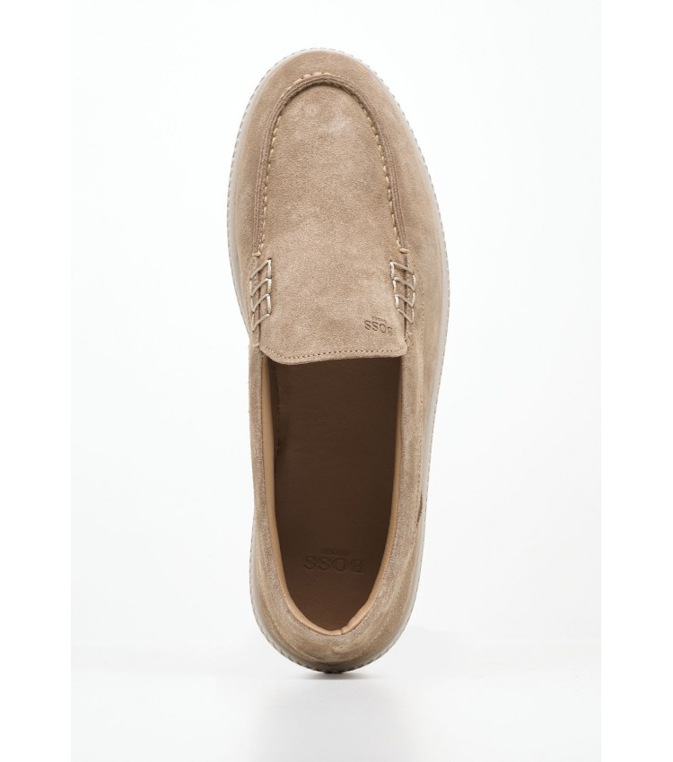 Men Moccasins Z7461 Beige Buckskin Boss shoes