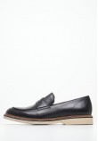 Men Moccasins Z7479 Black Leather Boss shoes