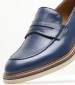 Men Moccasins Z7479 Blue Leather Boss shoes