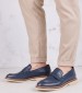 Men Moccasins Z7479 Blue Leather Boss shoes