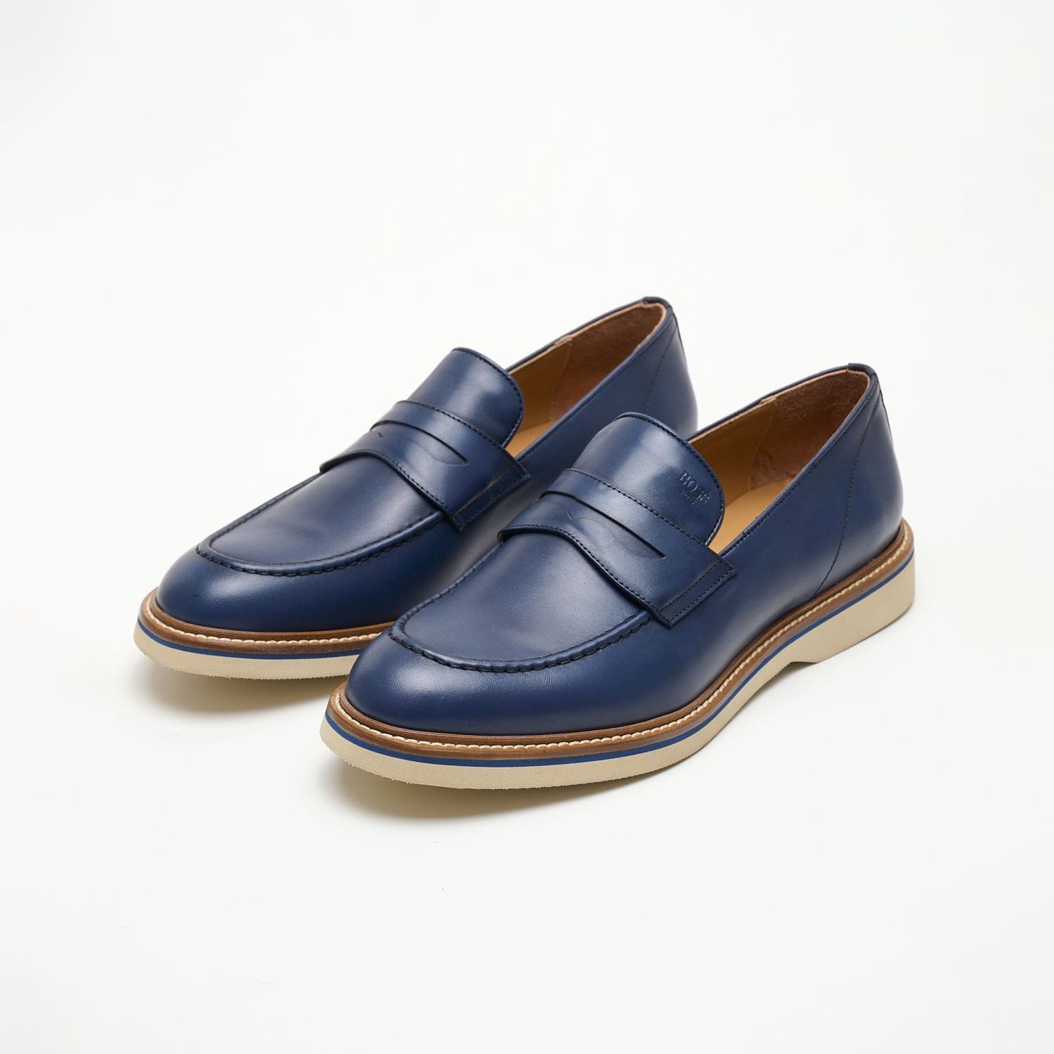 Ανδρικά Μοκασίνια Z7479 Μπλε Δέρμα Boss shoes Ανδρικά Μοκασίνια Z7479 Μπλε Δέρμα Boss shoes