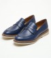 Men Moccasins Z7479 Blue Leather Boss shoes