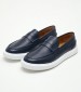 Men Moccasins Z7507 Blue Leather Boss shoes