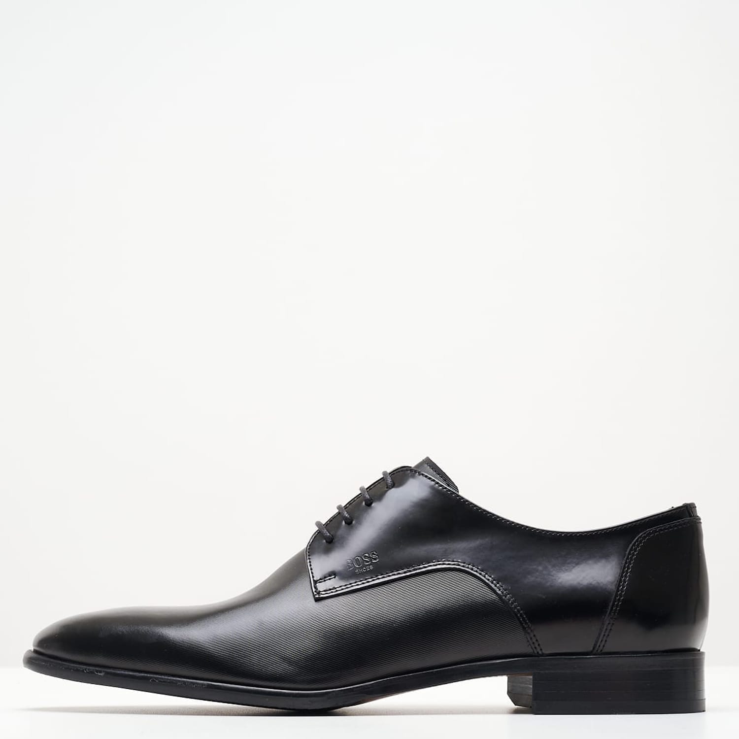 Ανδρικά Παπούτσια Δετά Z7513.Linear Μαύρο Δέρμα Boss shoes