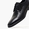 Ανδρικά Παπούτσια Δετά Z7513.Linear Μαύρο Δέρμα Boss shoes