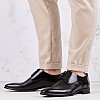 Ανδρικά Παπούτσια Δετά Z7513.Linear Μαύρο Δέρμα Boss shoes