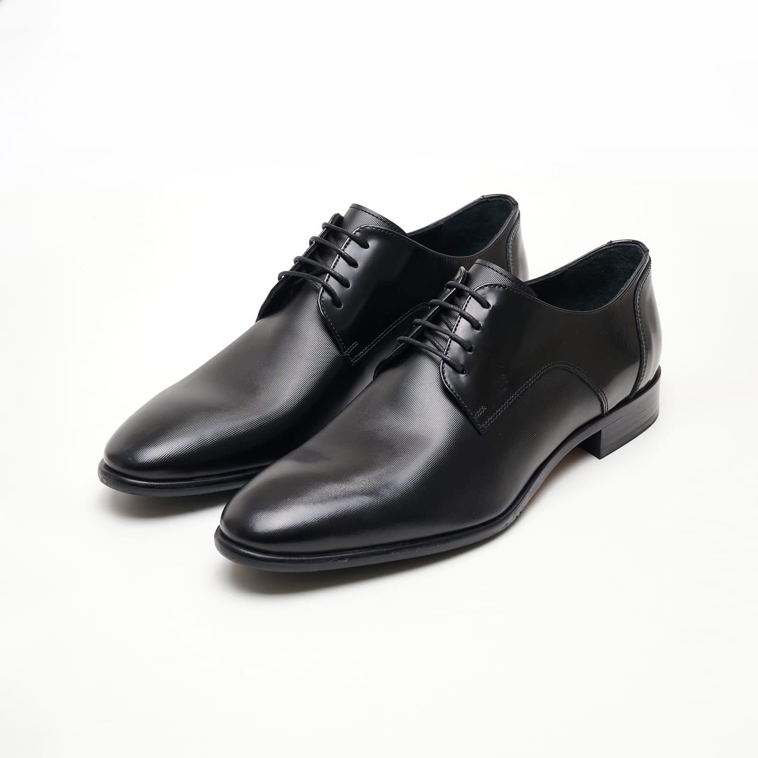Ανδρικά Παπούτσια Δετά Z7513.Linear Μαύρο Δέρμα Boss shoes