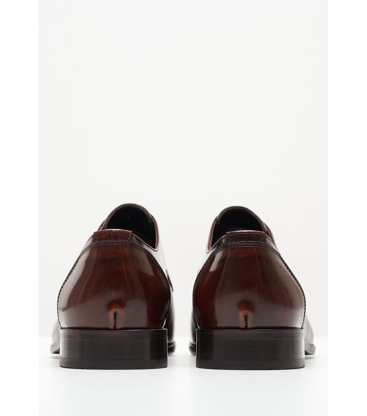 Men Shoes Z7513.Linear Brown Leather Boss shoes