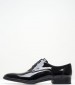 Ανδρικά Παπούτσια Δετά Z7513.Loust Μαύρο Δέρμα Λουστρίνι Boss shoes