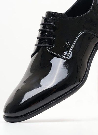 Ανδρικά Παπούτσια Δετά 45101 Μαύρο Δέρμα Callaghan