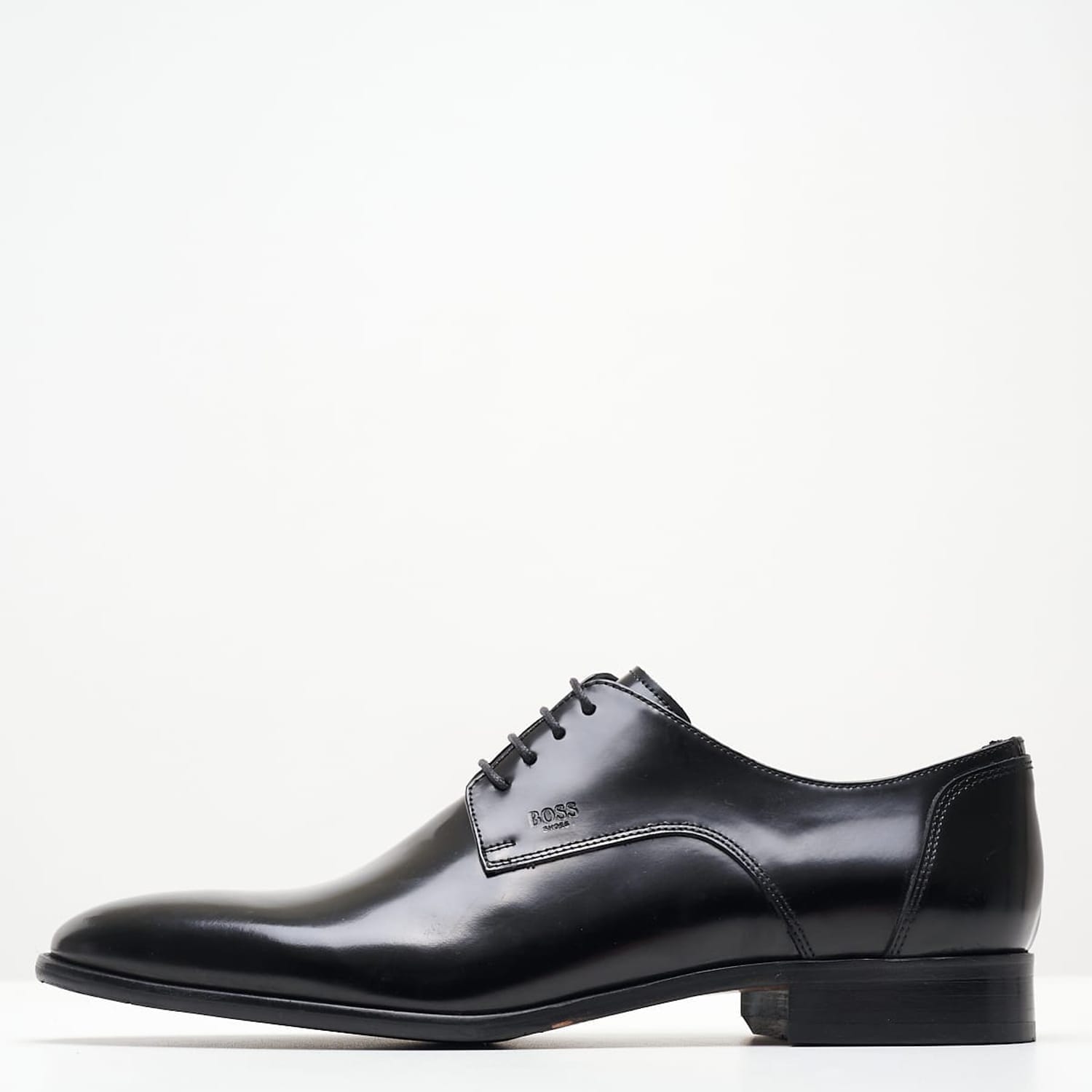 Ανδρικά Παπούτσια Δετά Z7513.Spazz Μαύρο Δέρμα Boss shoes