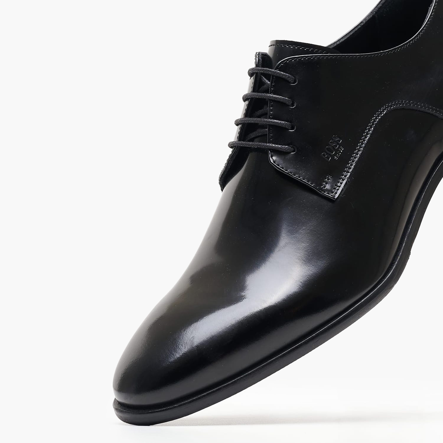 Ανδρικά Παπούτσια Δετά Z7513.Spazz Μαύρο Δέρμα Boss shoes