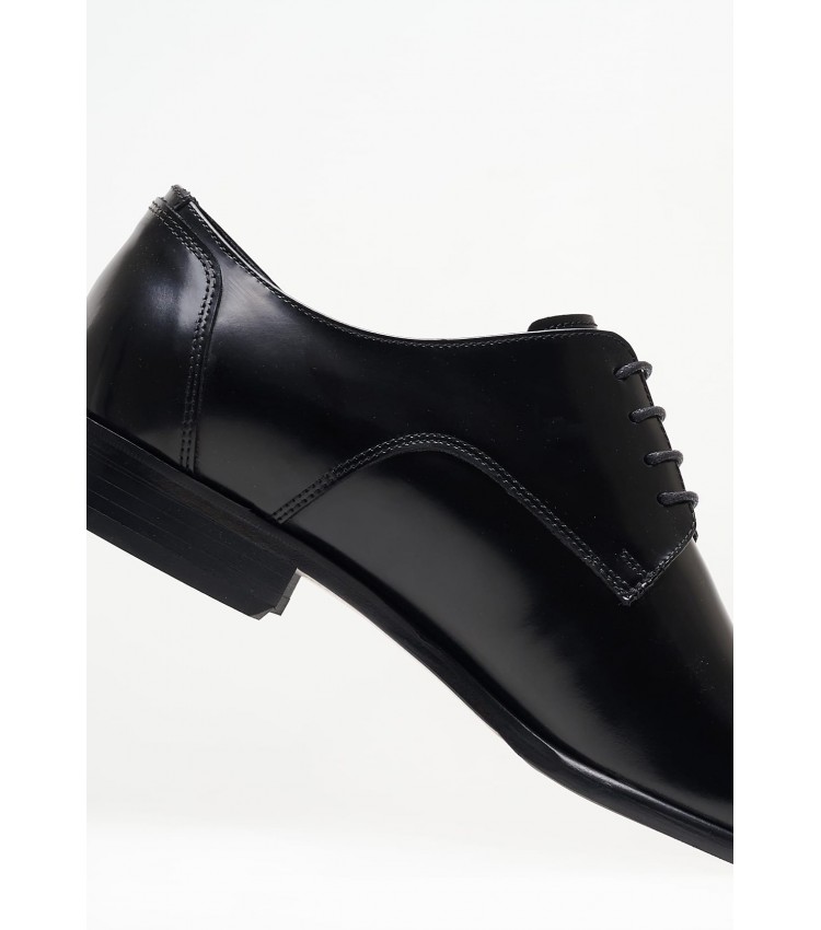 Ανδρικά Παπούτσια Δετά Z7513.Spazz Μαύρο Δέρμα Boss shoes