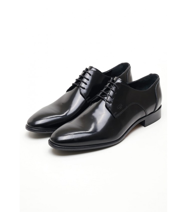 Men Shoes Z7513.Spazz Black Leather Boss shoes